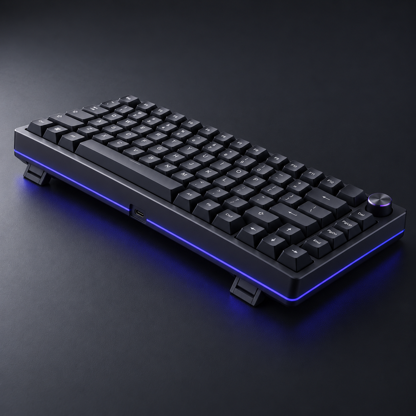 Halveniq Keystream K75 Mechanical Keyboard, alternate view