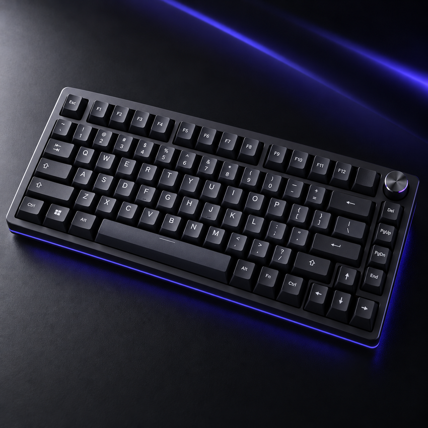 Halveniq Keystream K75 Mechanical Keyboard, hero view